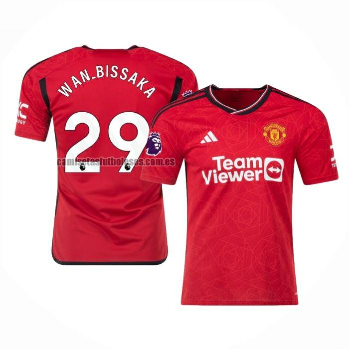Camiseta Manchester United Jugador Wan-Bissaka Primera 2023 2024